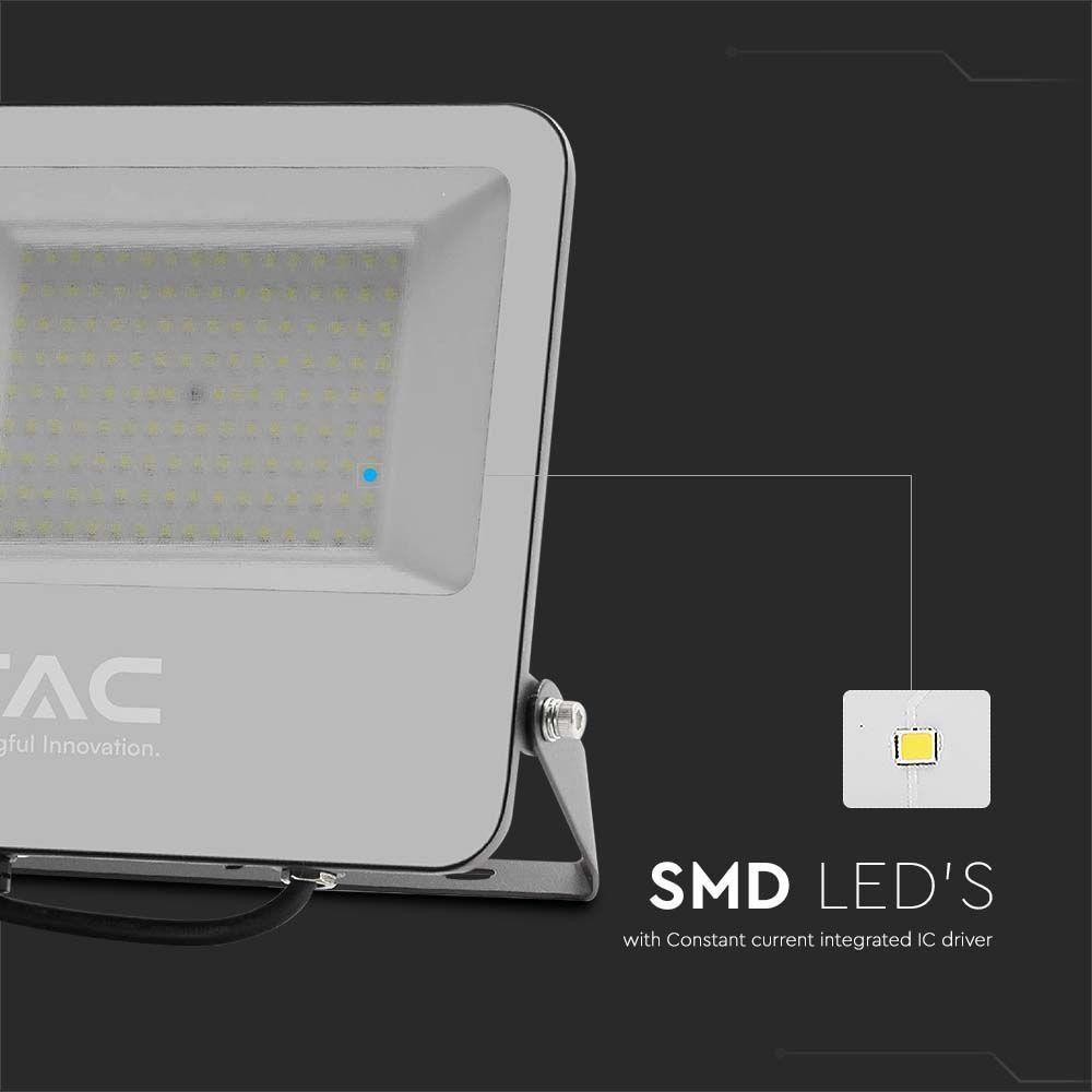 100W Naświetlacz LED SMD, Barwa:4000K, Obudowa: Czarna , Skuteczność 185lm/W, VTAC, SKU 9894