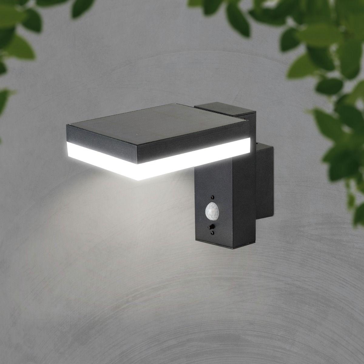 VT-1147 2W LED SOLAR WALL LAMP SMD PIR SENSOR 3000K SQ IP54