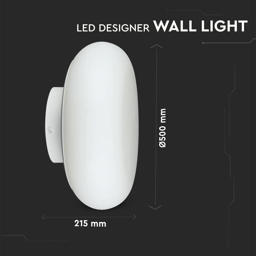 40W Plafon LED (Ściemnianie TRIAC), Barwa:3000K, Biały, VTAC, SKU 40061