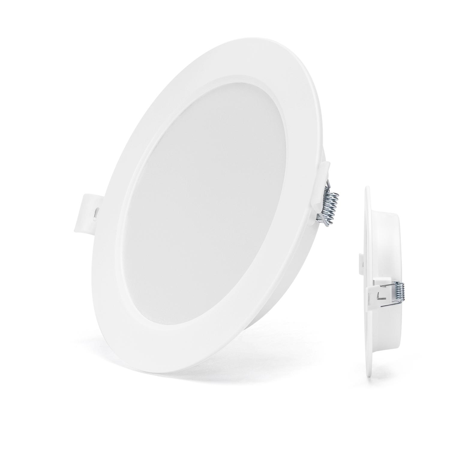 E6 LED  Flush-mounted Round Downlight 9W Natural Light