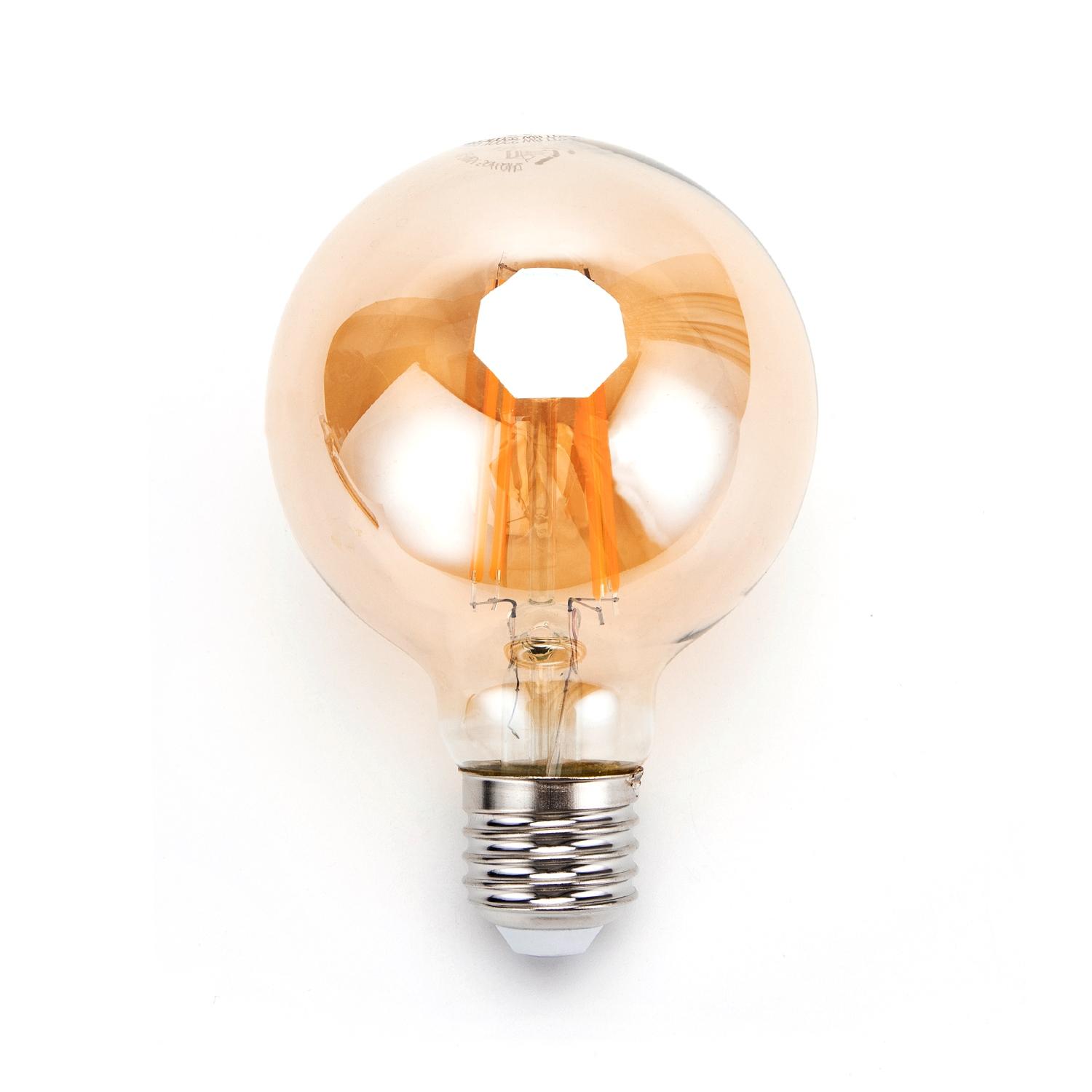 LED Filament Bulb (Amber) G80 E27 4W