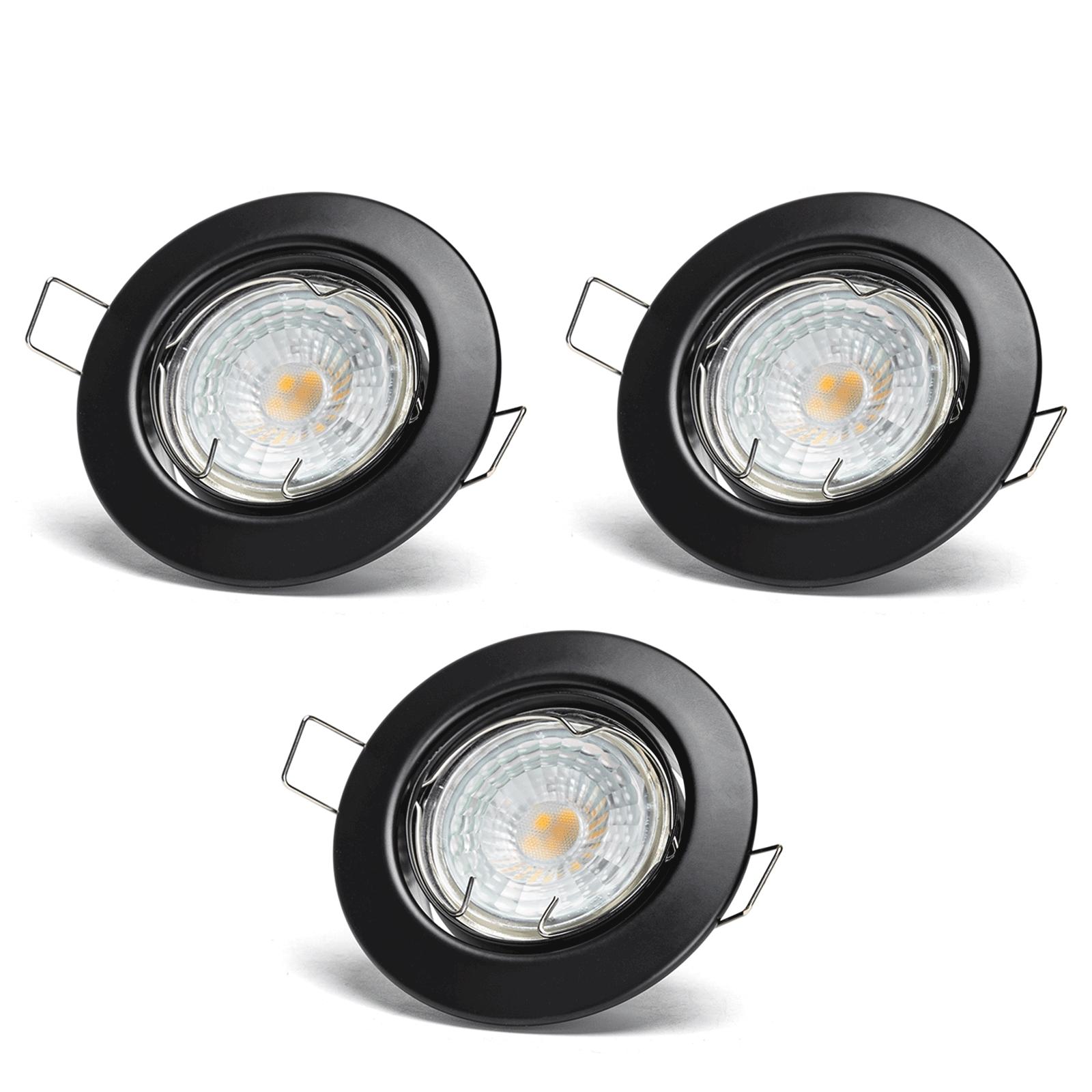 LED Adjustable Angle Spotlight 4.5W 3000K (cutout: 65mm) 3PCS