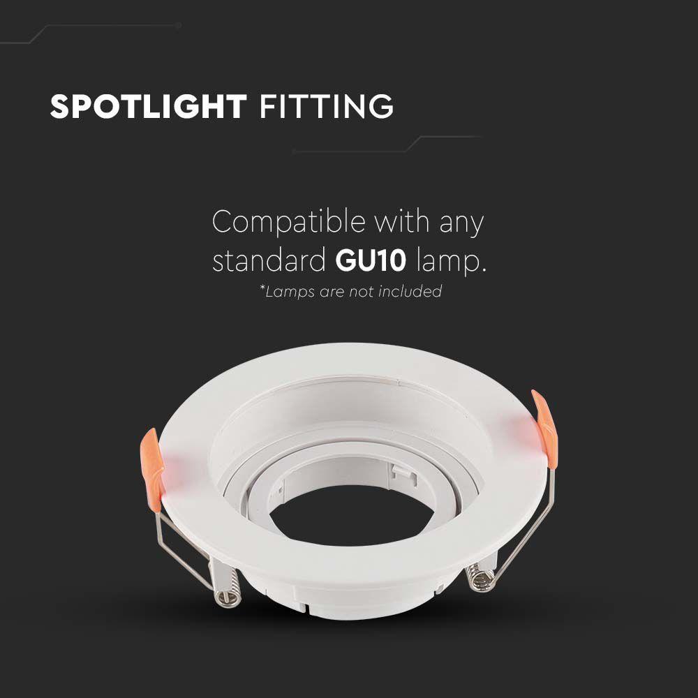 VT-934 GU10 FITTING ROUND WHITE