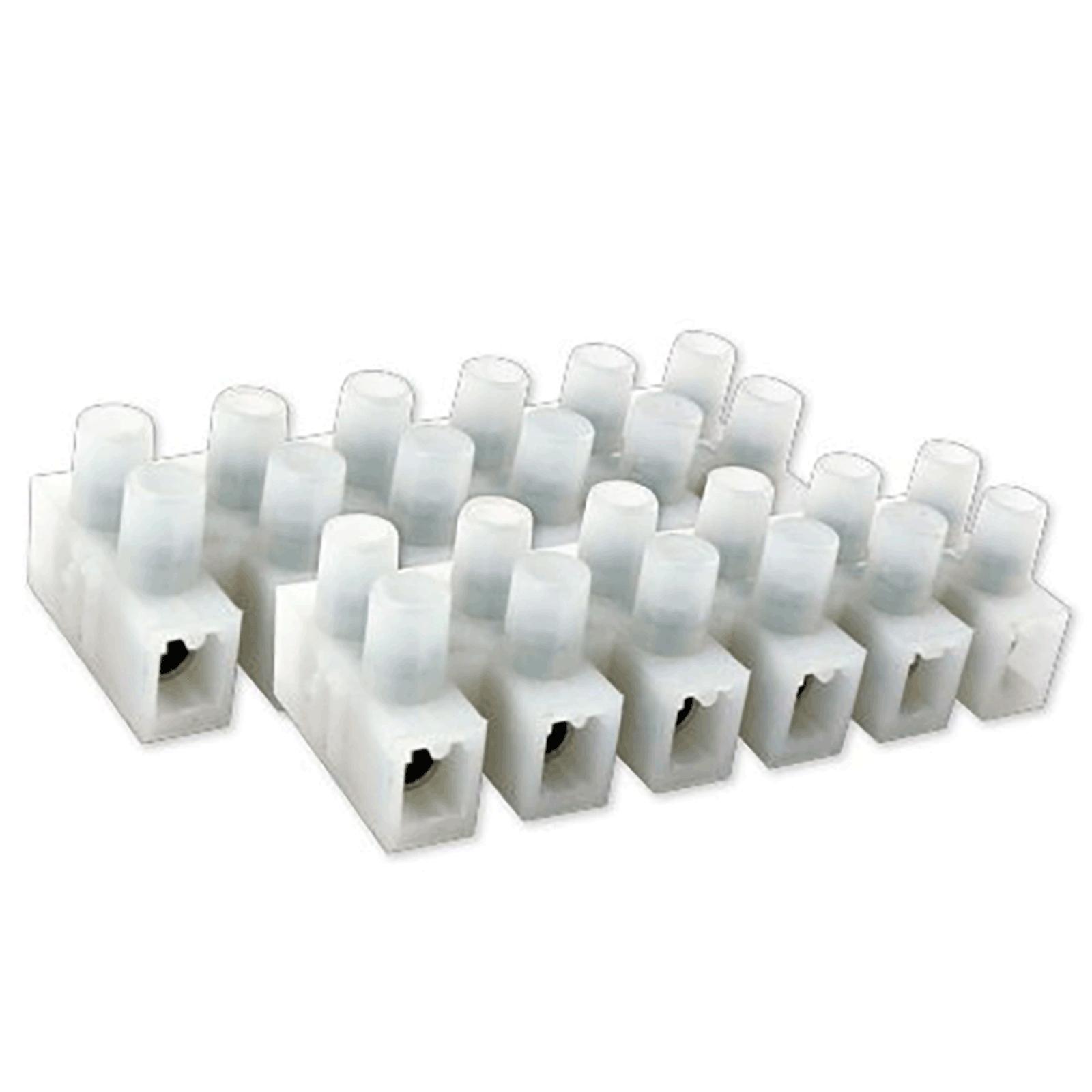 PA9 Terminal Blocks Six concave bottom type H White