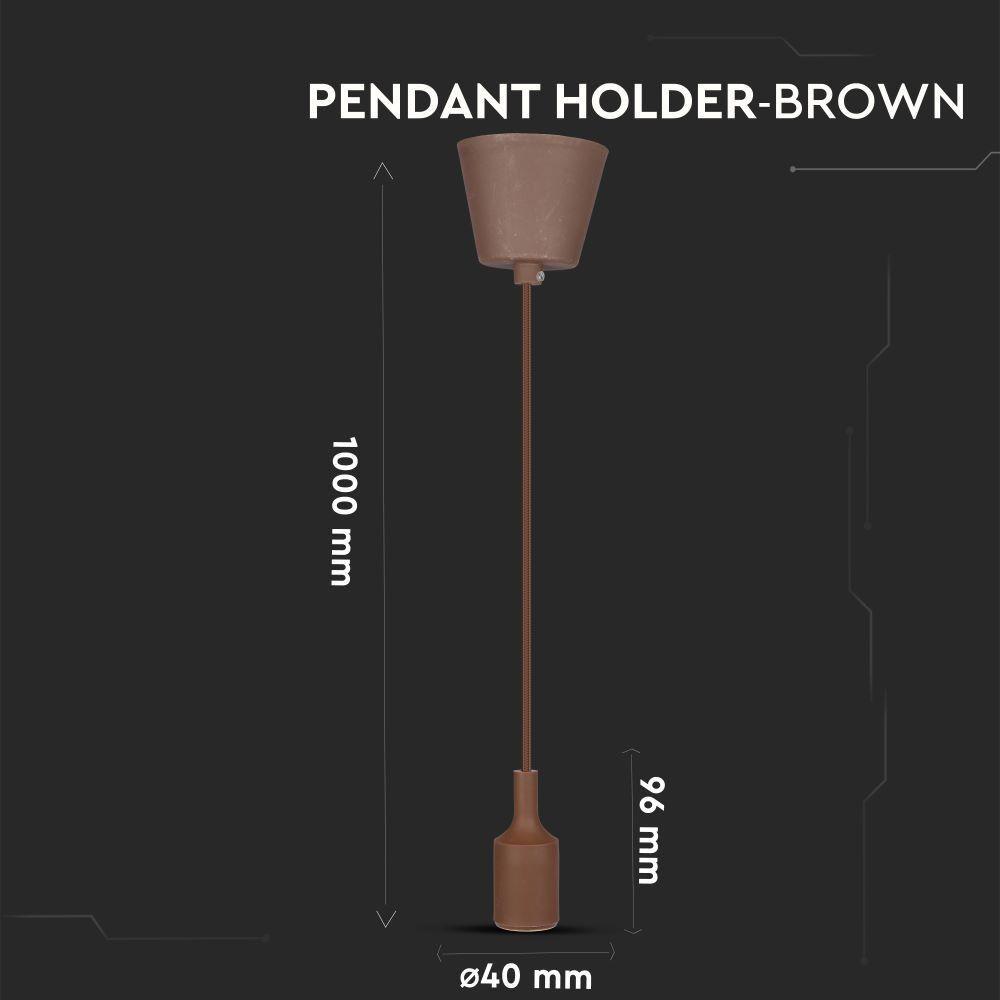 VT-7228 E27 SILICONE PENDANT HOLDER-BROWN