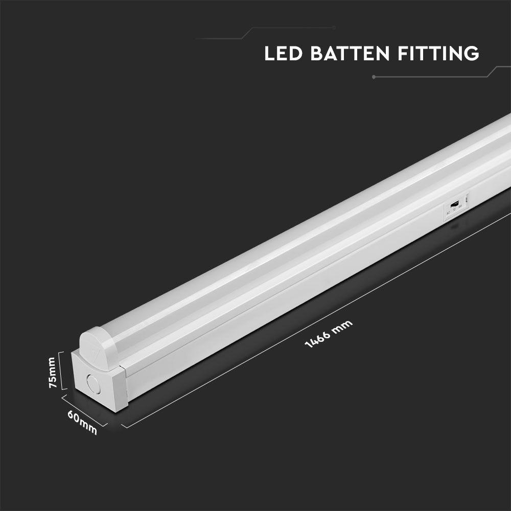 VT-8-55 50W LED BATTEN FITTING-150CM SAMSUNG CHIP CCT:3IN1(6000LM)