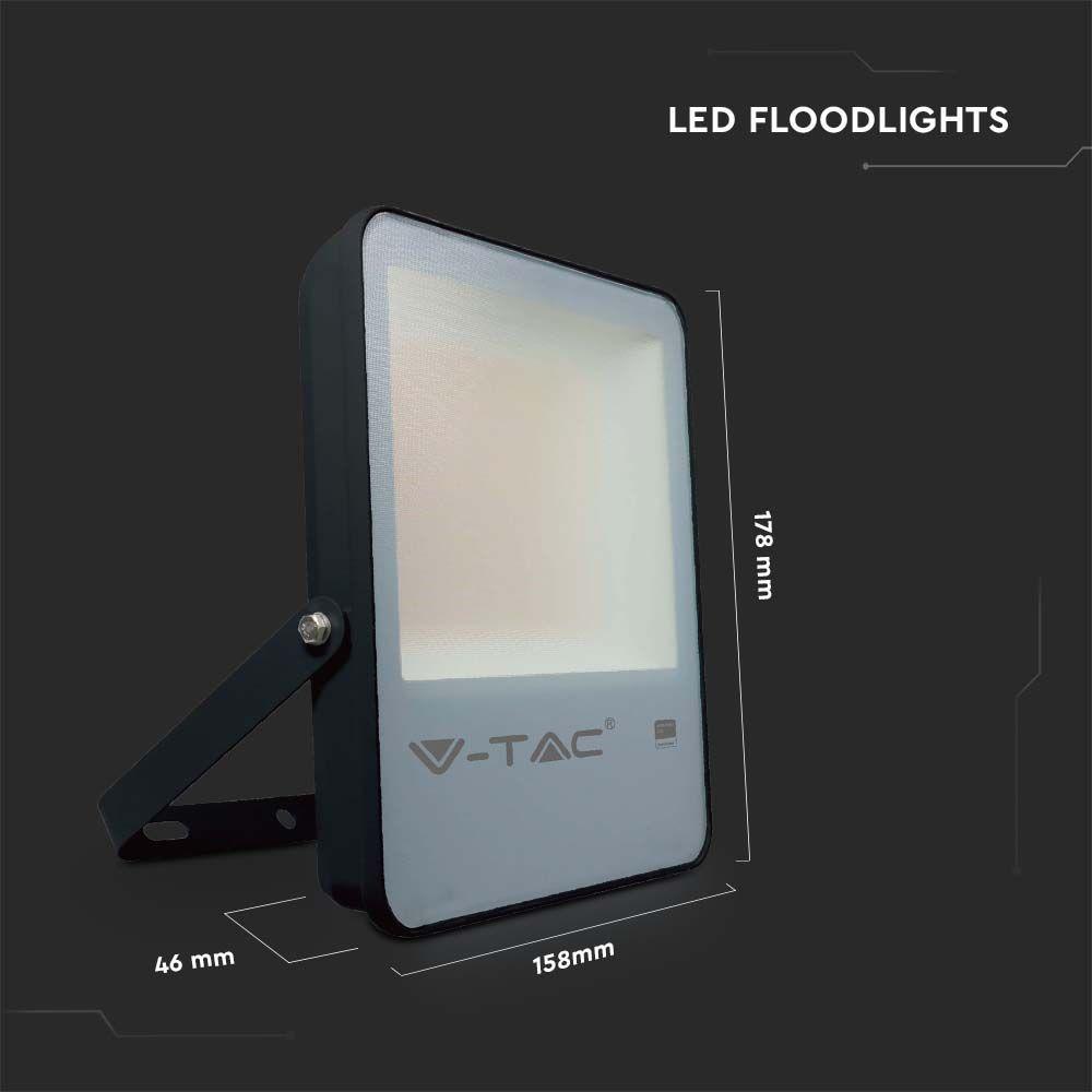 VT-52 50W LED FLOODLIGHT SAMSUNG CHIP 6500K BLACK BODY 137LM/W