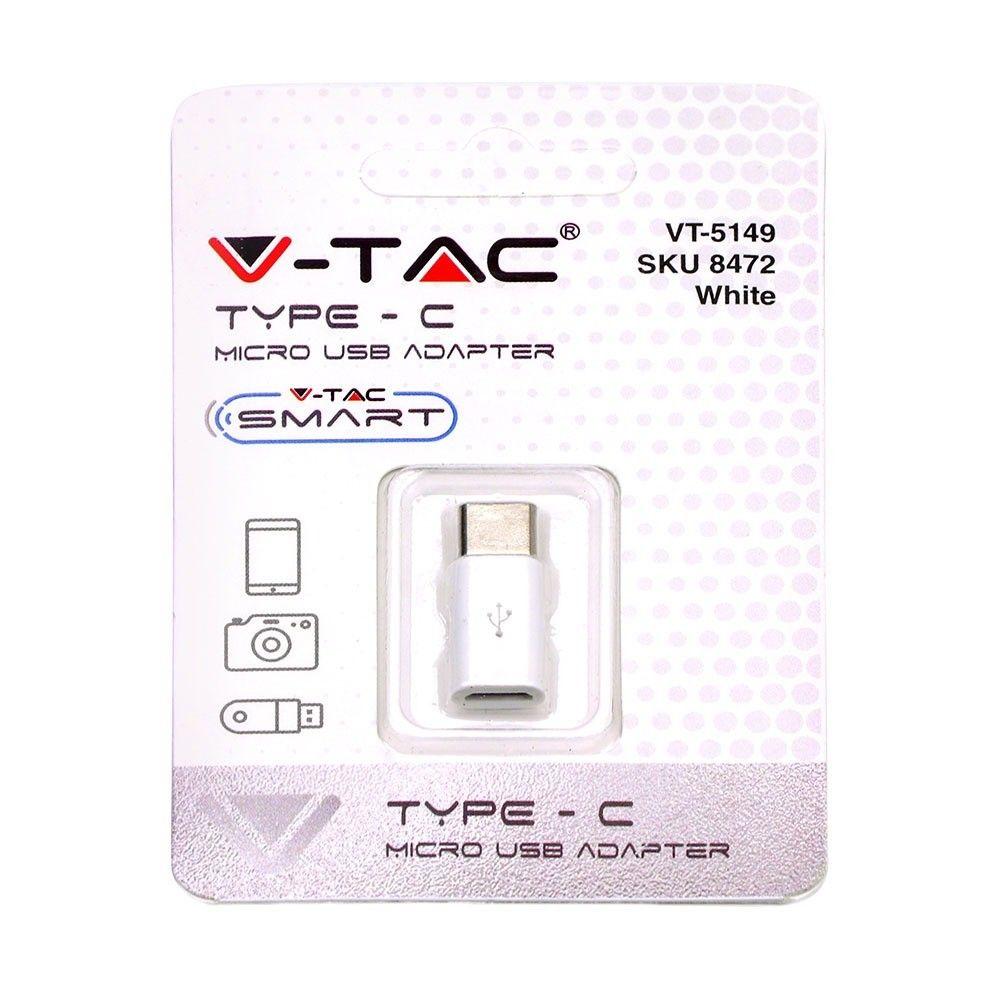 VT-5149 MICRO USB TO TYPE-C ADAPTOR-WHITE