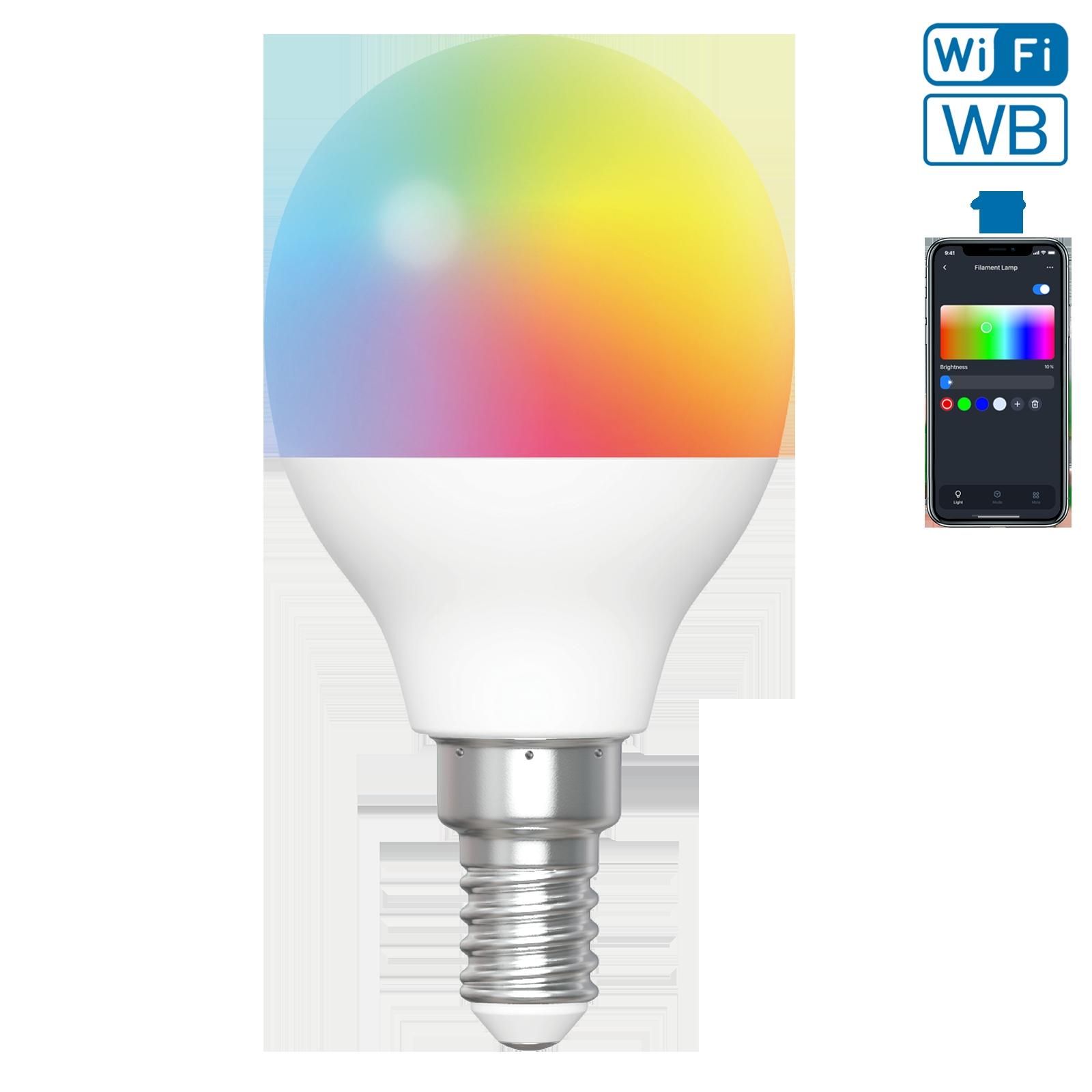 Inteligentna żarówka LED WB G45 E14 Wi-Fi 6,5W