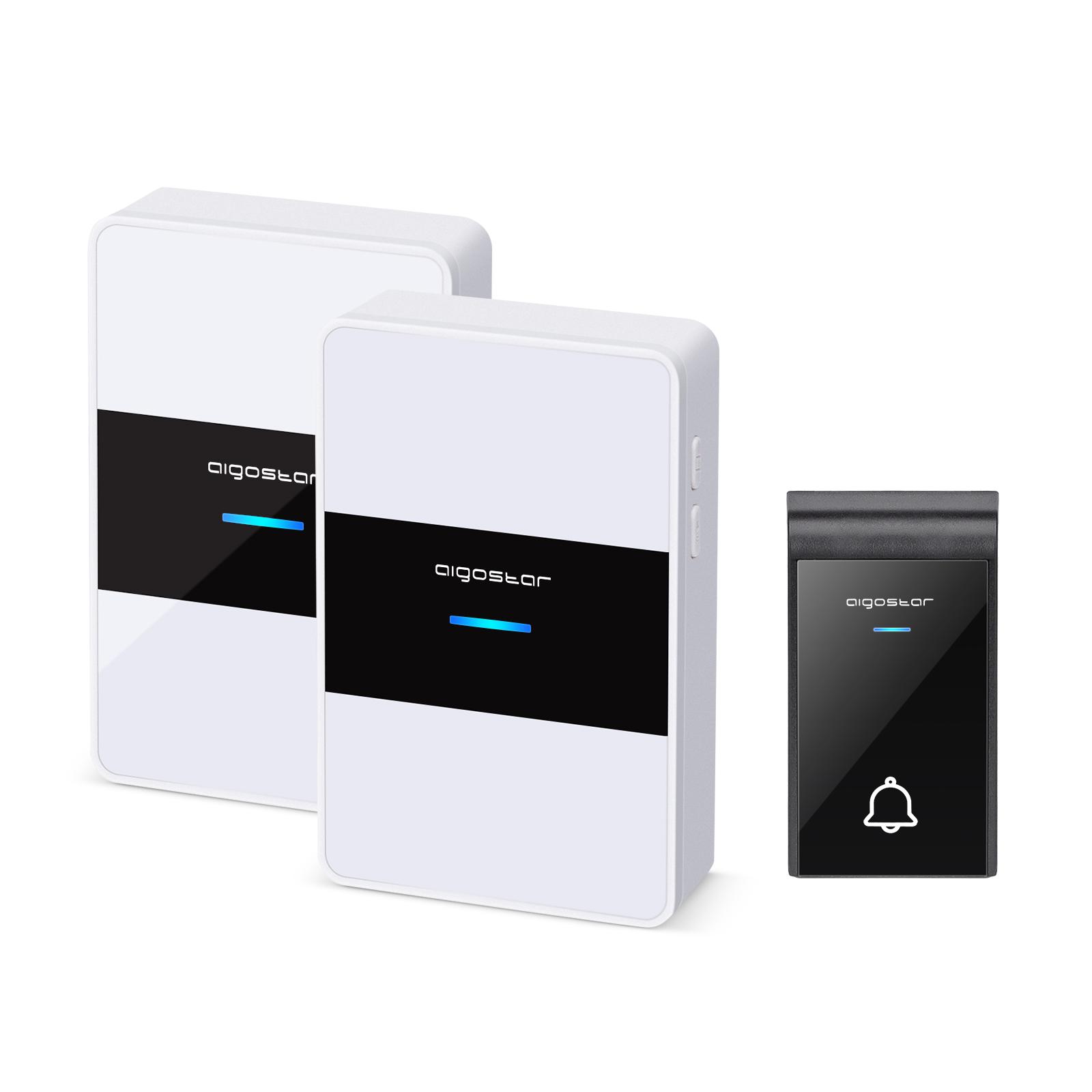 DC Wireless Digital Door Bell (one to two) White & Black