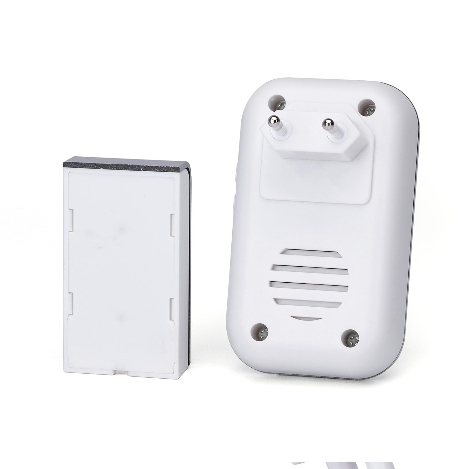 AC Wireless Digital Door Bell (one to two) White & Silvery