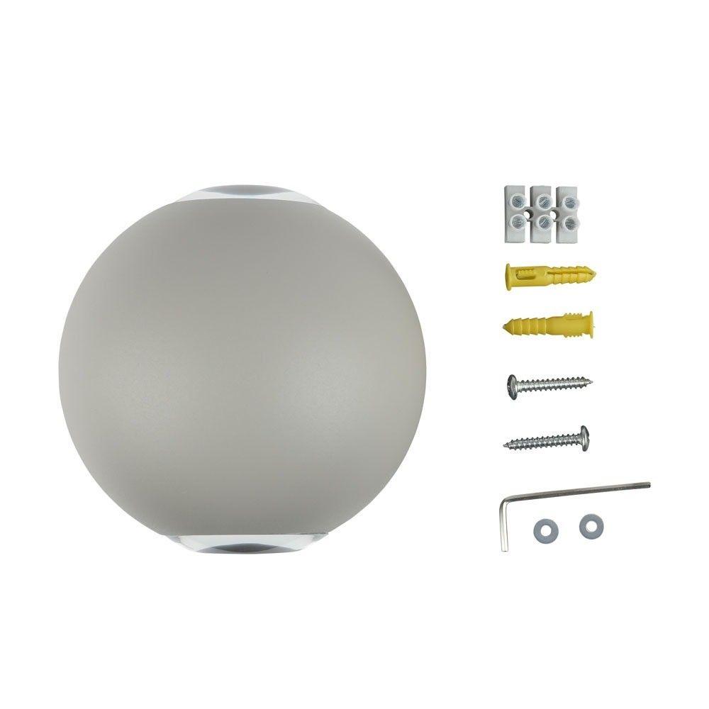 VT-836 6W LED UP-DOWN WALL LIGHT 3000K -GREY BODY