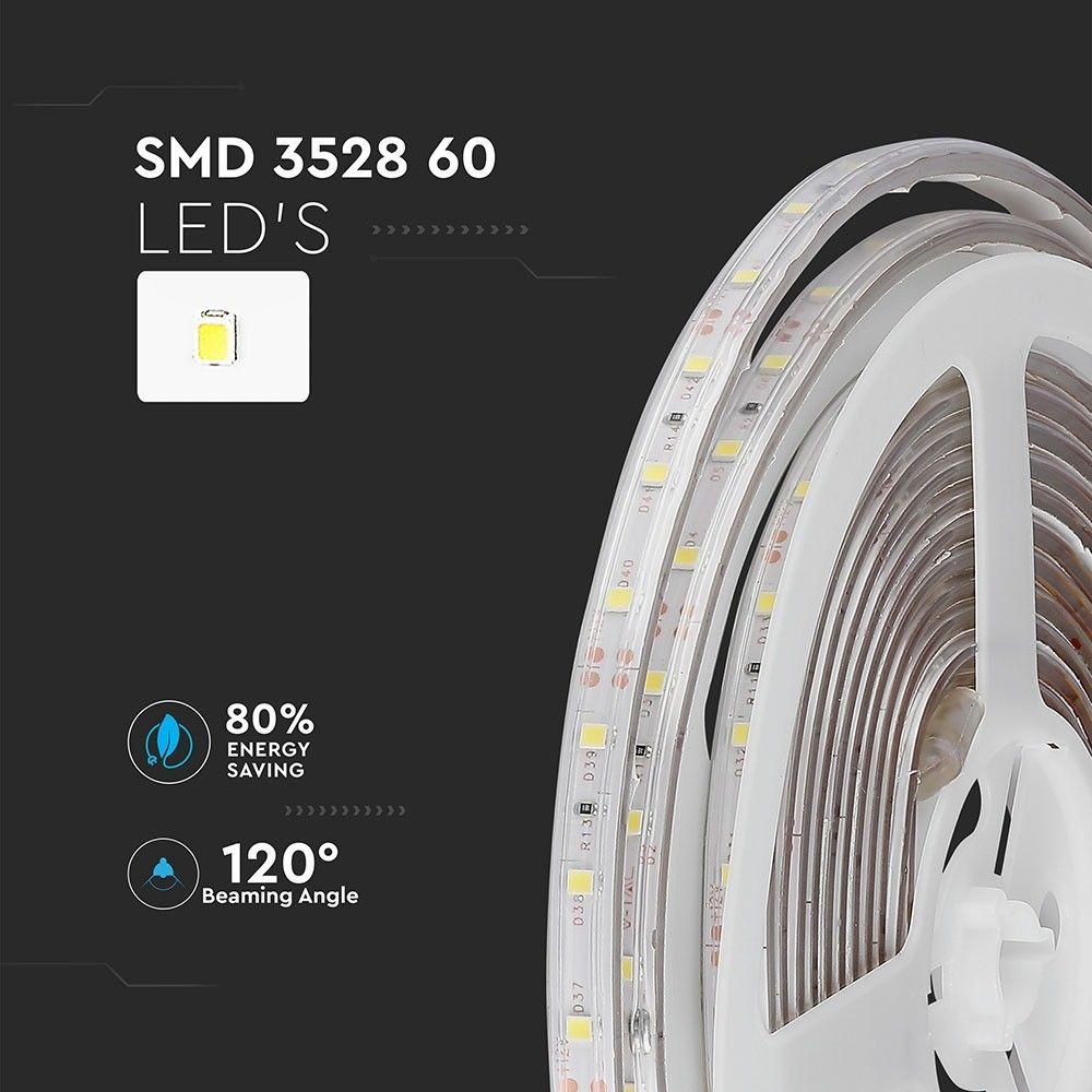 3.6W Taśma LED, Barwa:4500K, IP65, Rolka:5m, VTAC, SKU 2043