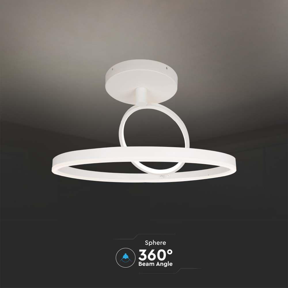 VT-7907 37W LED METAL CEILING LAMP D:500xH200MM 3000K WHITE BODY