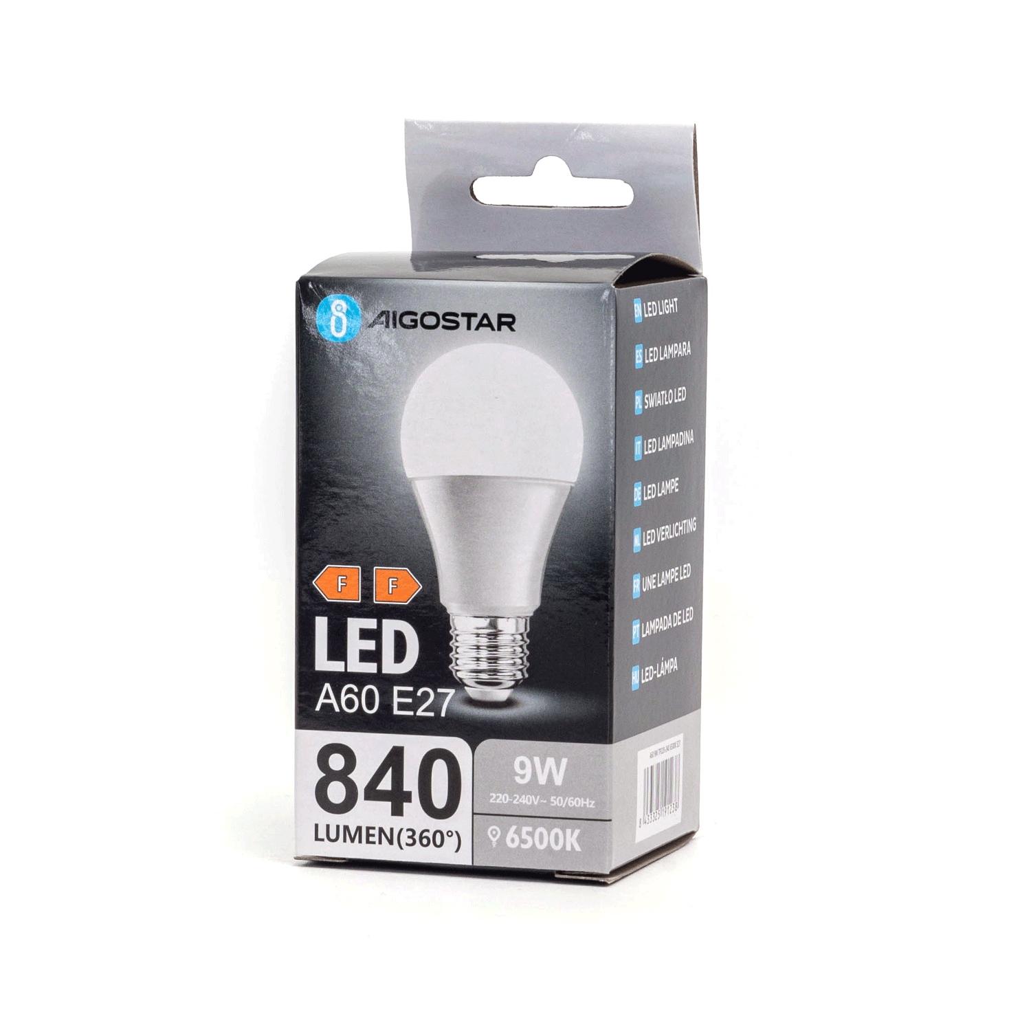 LED A60 E27 9W 6500k(9W,E27,6500K)