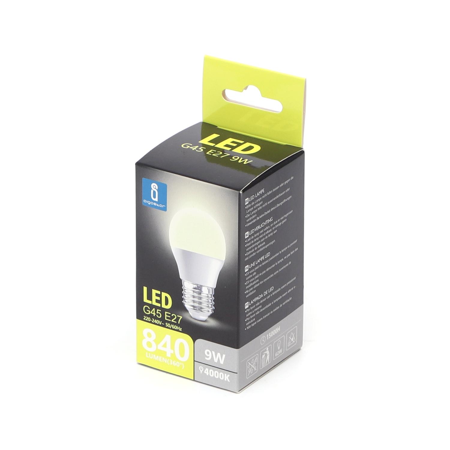 LED G45 E27 9W(9W,E27,4000K)