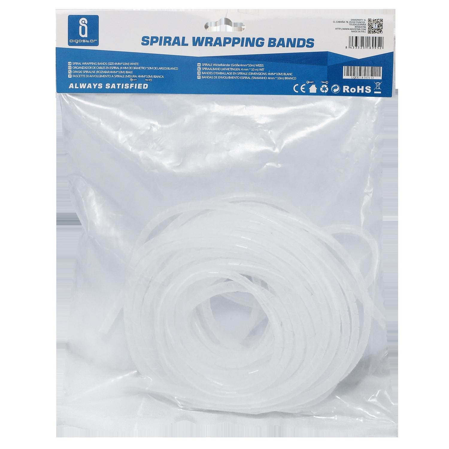 Spiral Wrapping Bands 4mm*10m White