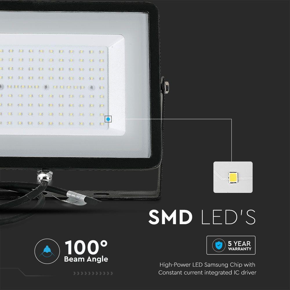 VT-100 100W SMD FLOODLIGHT SAMSUNG CHIP 4000K BLACK BODY