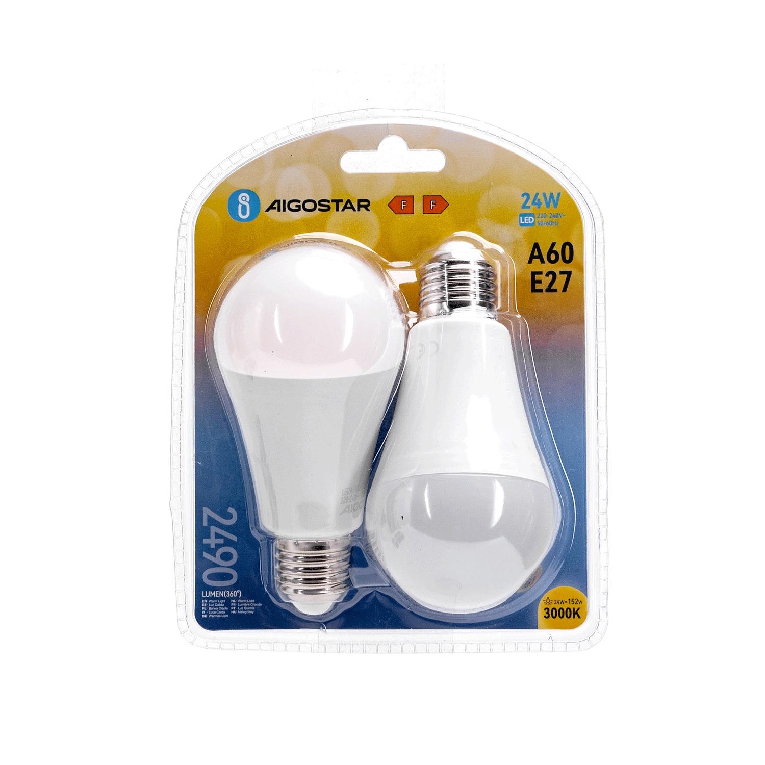 LED E27 24W A60 2pcs ( general bulb )