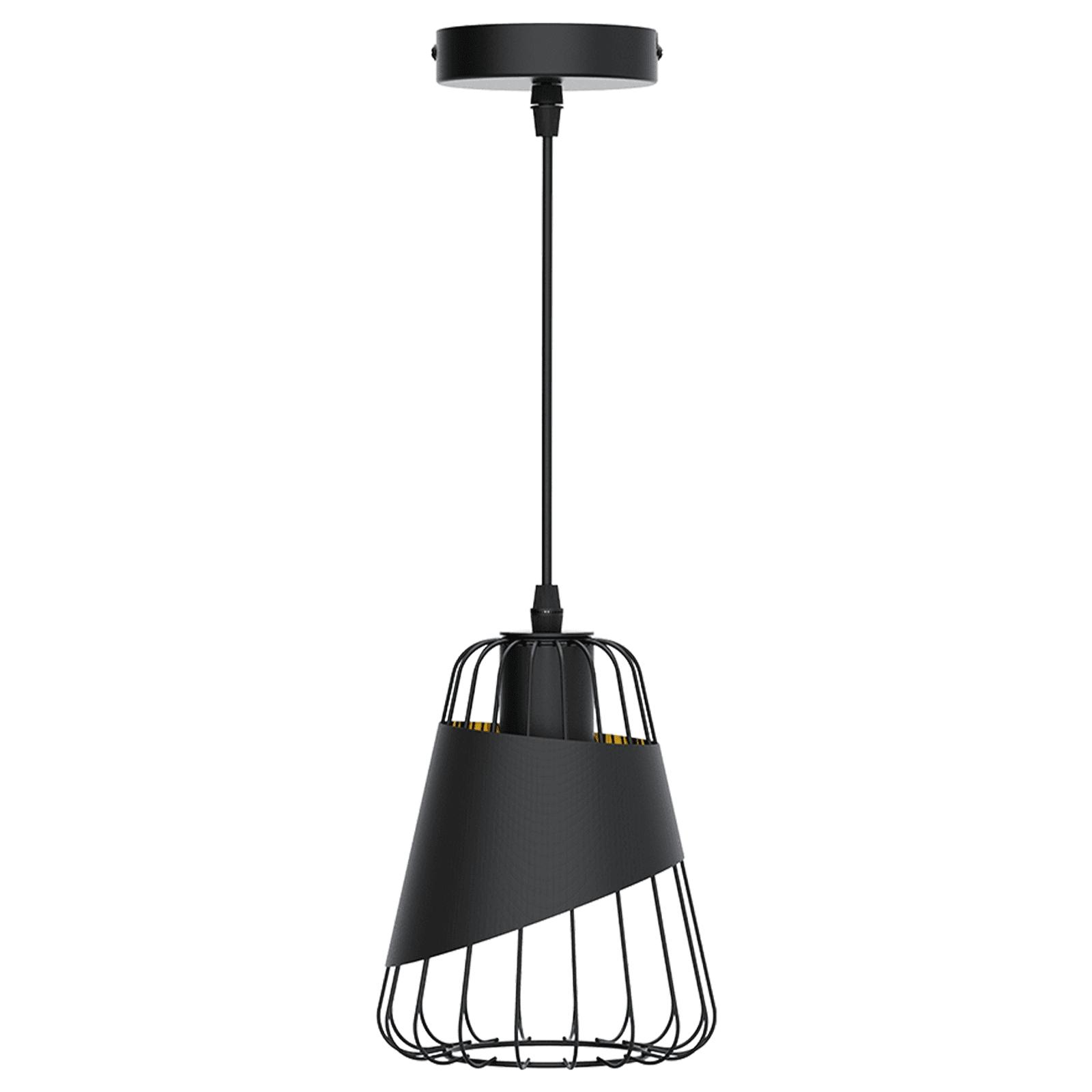 Lampa wisząca z żelazną ramą