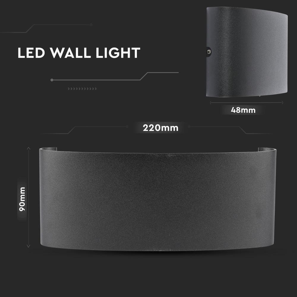 VT-848 7W LED WALL LIGHT 3000K SAND BLACK