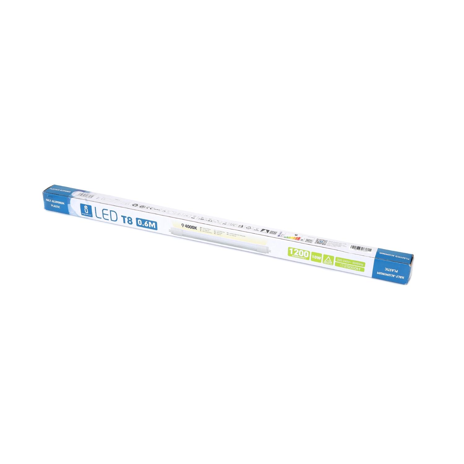 LED Half-aluminium Half-plastic T8 Light Tube 0.6m 10W