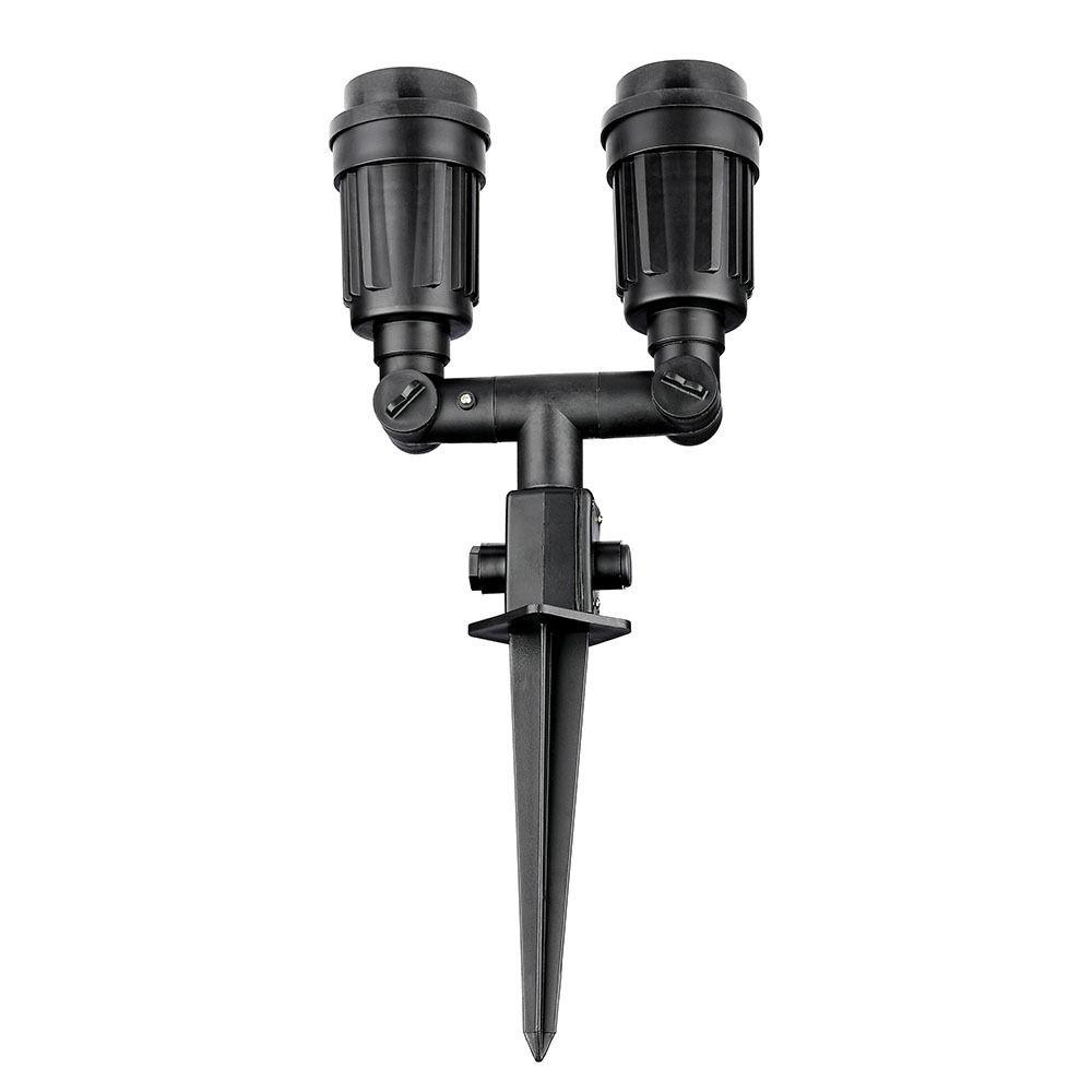 VT-729 E27 GARDEN SPIKE DOUBLE HEAD