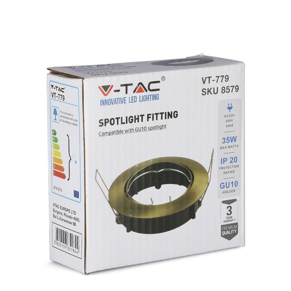 VT-779 GU10 FITTING ROUND GOLD