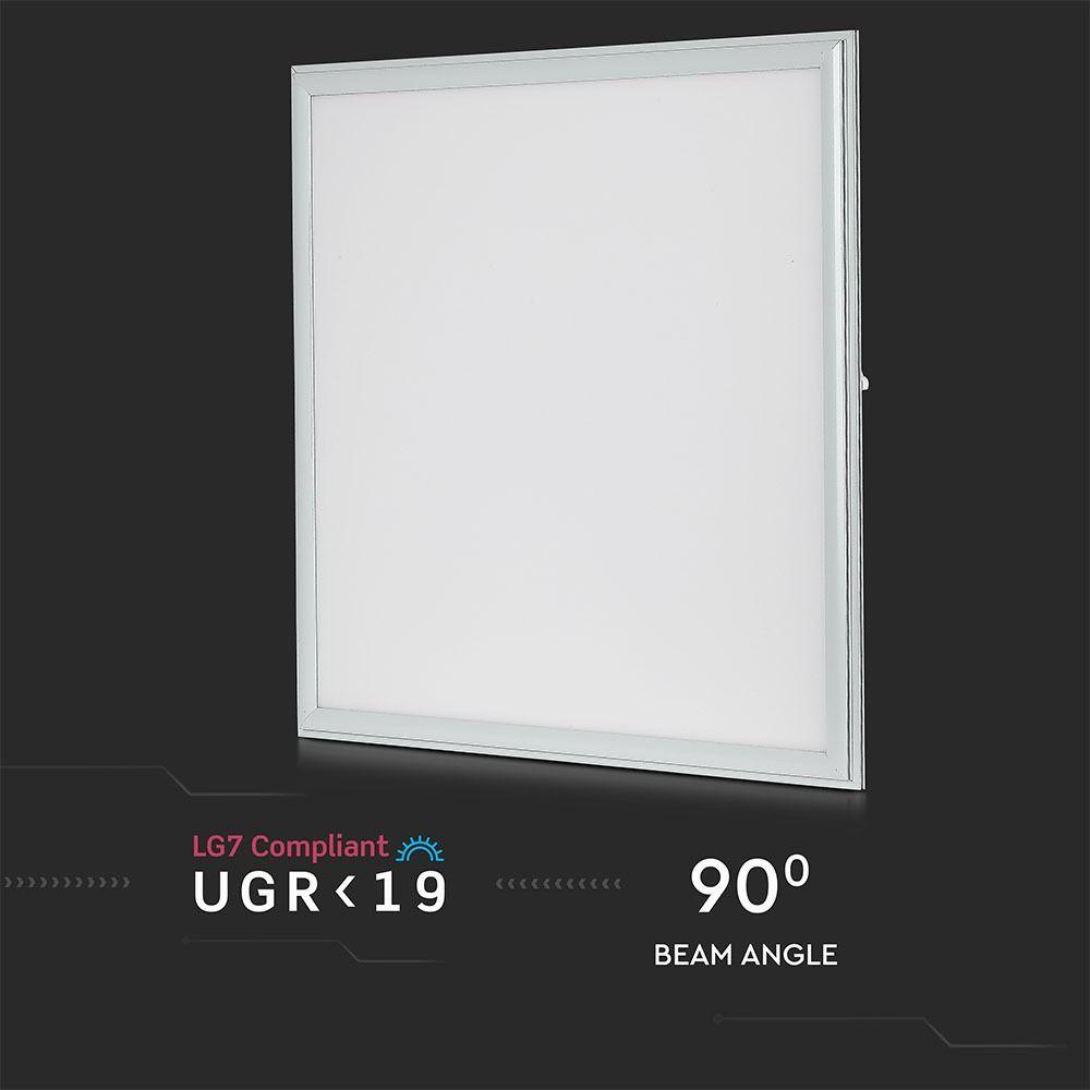 45W Panel LED 620x620mm, Barwa:6400K, Kwadratowa, UGR19, Opakowanie: 6szt., VTAC, SKU 6221