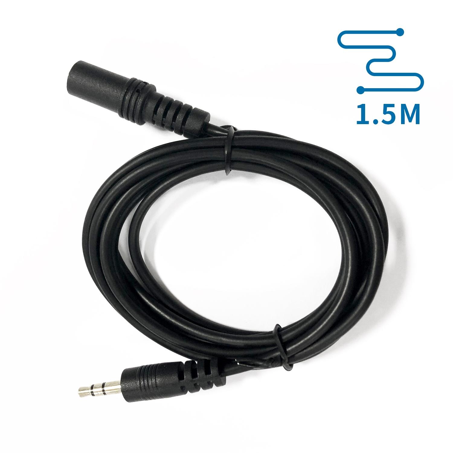 Audio Cable 3.5 Male to 3.5 Female 1.5m Black