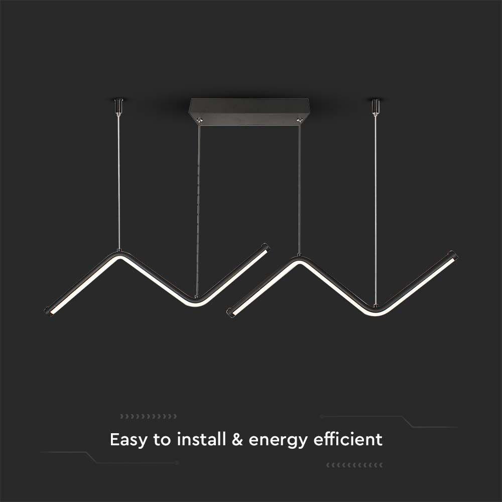 VT-7768 12W LED DESIGNER HANGING LIGHT 4000K BLACK