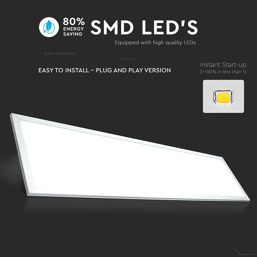 45W Panel LED 1200x300mm, Barwa:3000K, Opakowanie: 6szt., VTAC, SKU 60696