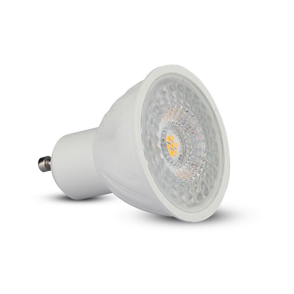 6.5W GU10 Żarówka LED, Chip SAMSUNG, Barwa:3000K, Kąt 110', Ściemniana, Trzonek:GU10, VTAC, SKU 198