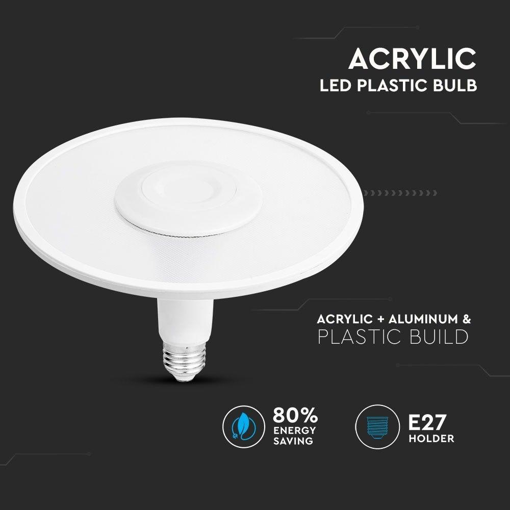 11W Żarówka LED UFO fi190, Chip SAMSUNG, Barwa:4000K, Trzonek:E27, VTAC, SKU 2782