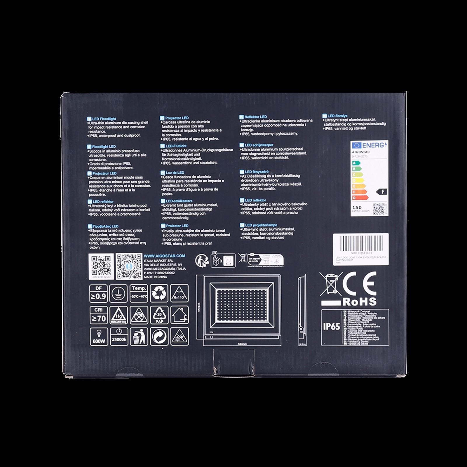 LED Floodlight Black 150W