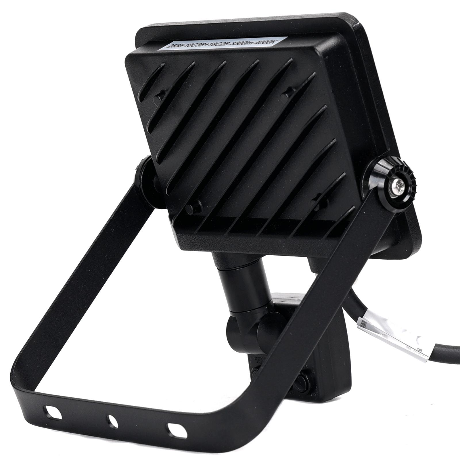 LED Motion Sensor Frosted Cover Floodlight with Black Housing, 50W, 4000K