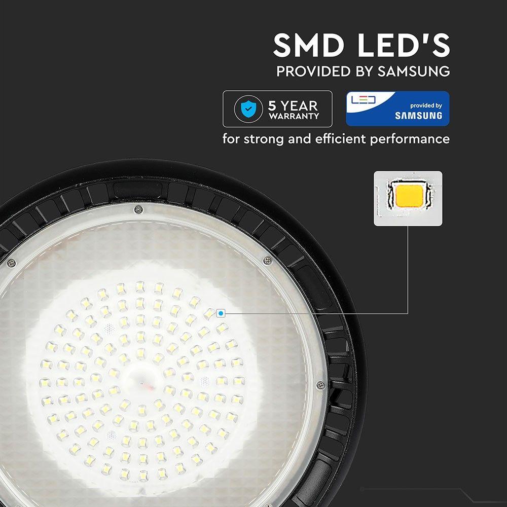 100W HIGHBAY( Zasilacz MEANWELL ), Chip SAMSUNG, Barwa:6400K, Kąt 90', 5 Lat gwarancji , VTAC, SKU 565