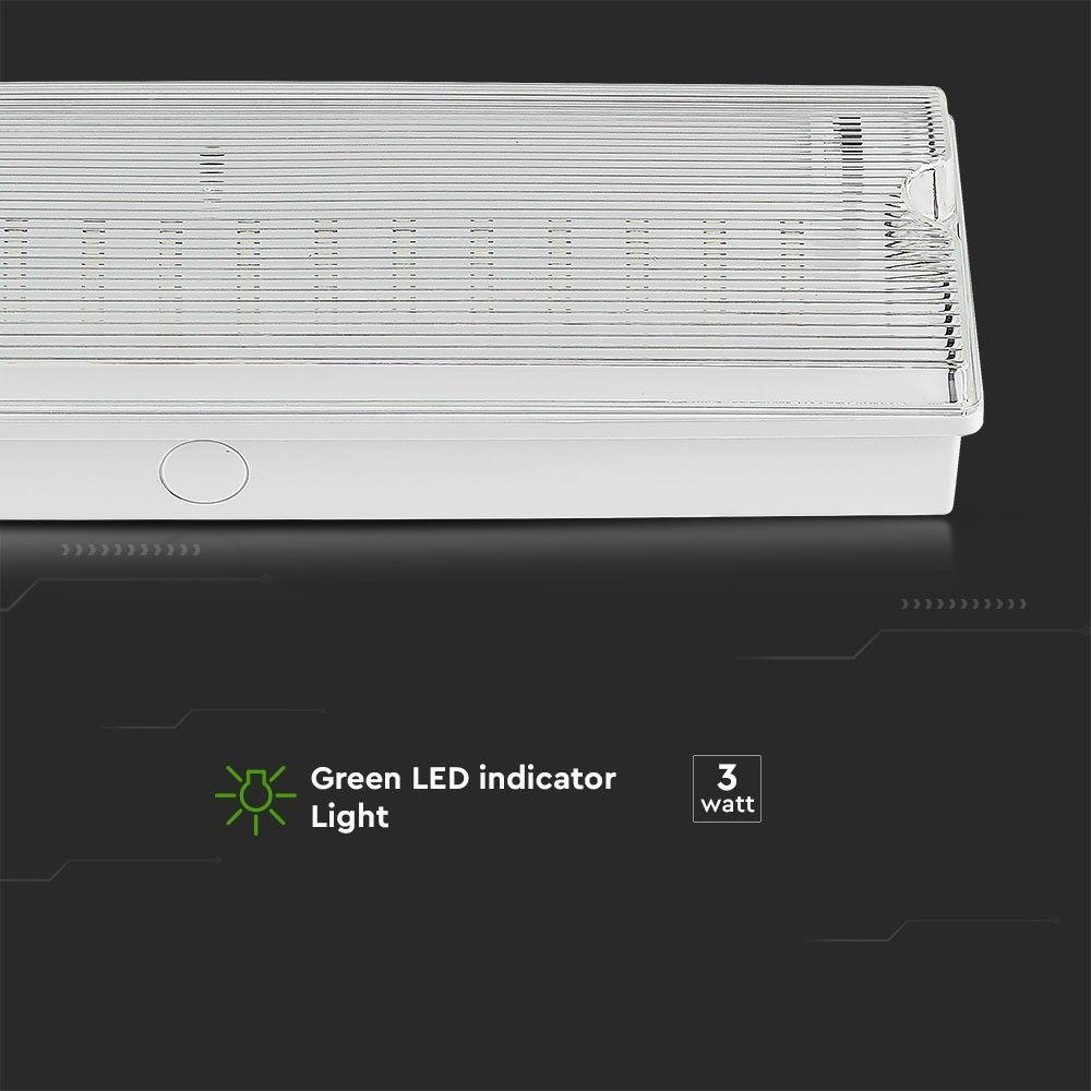 VT-543 3W LED EMERGENCY EXIT LIGHT(12 HOURS CHARGING)6400K IP65