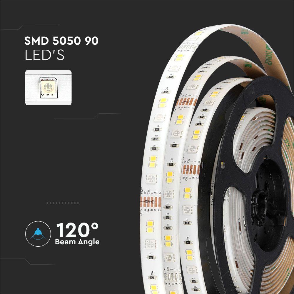 VT-5050 90 LED STRIP SET COMPATIBLE WITH ALEXA & GOOGLE HOME  RGB+3IN1 BS PLUG