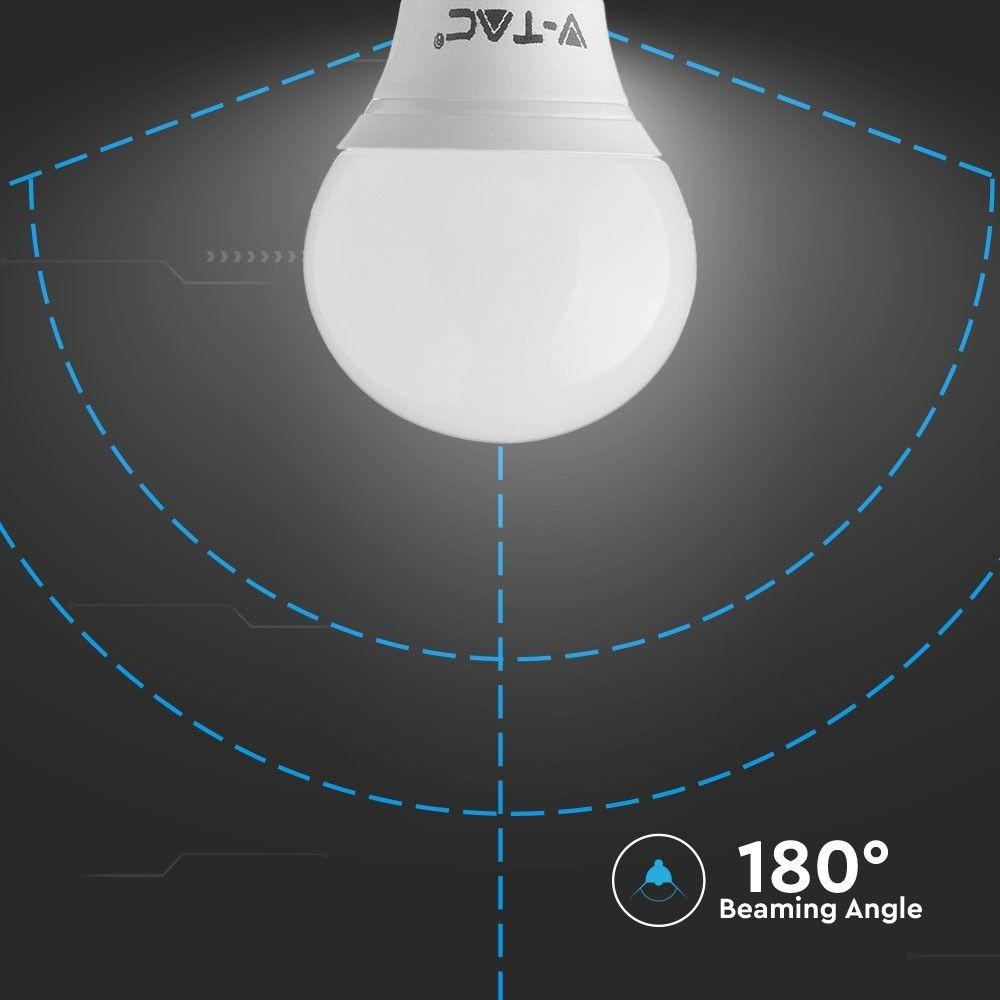 7W P45 Żarówka LED, Chip SAMSUNG, Barwa:3000K, Trzonek:E14, VTAC, SKU 863