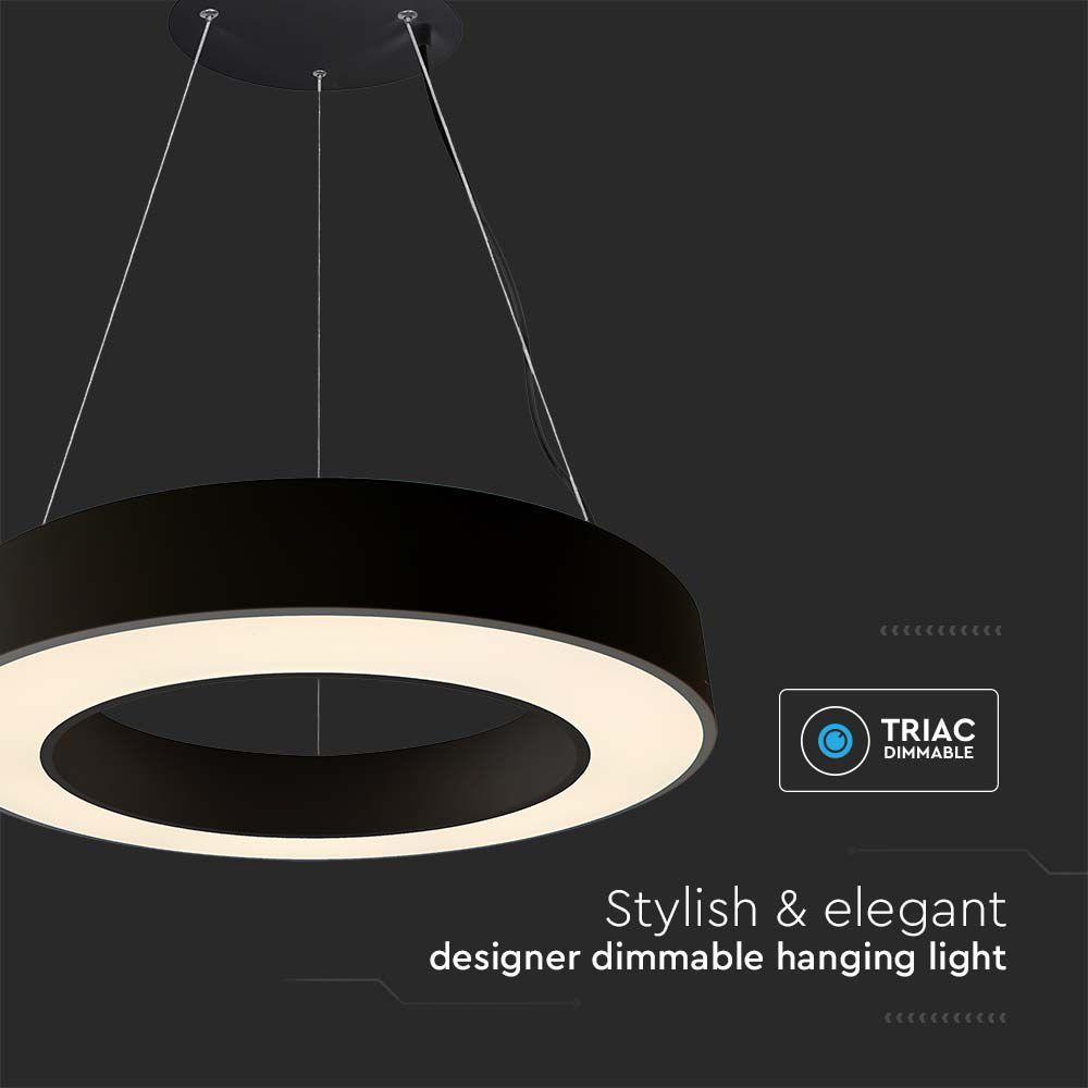 VT-7760 50W LED DESIGNER HANGING LIGHT TRIAC DIMMABLE 4000K BLACK