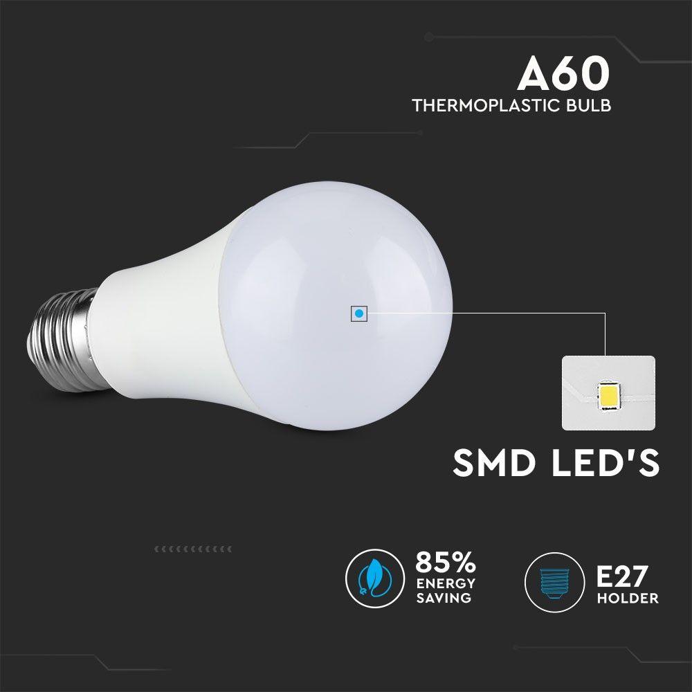 VT-2307 6.5W A60 LED PLASTIC BULB 6400K E27(160LM/WATT)