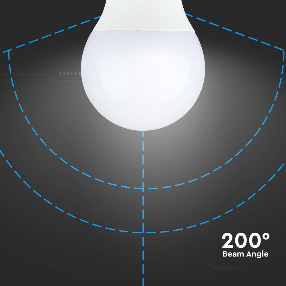 VT-269 8.5W A60 PLASTIC BULB SAMSUNG CHIP 6500K E14