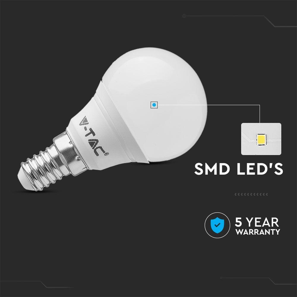 VT-236 5.5W P45 PLASTIC BULBS-SAMSUNG CHIP 3000K E14