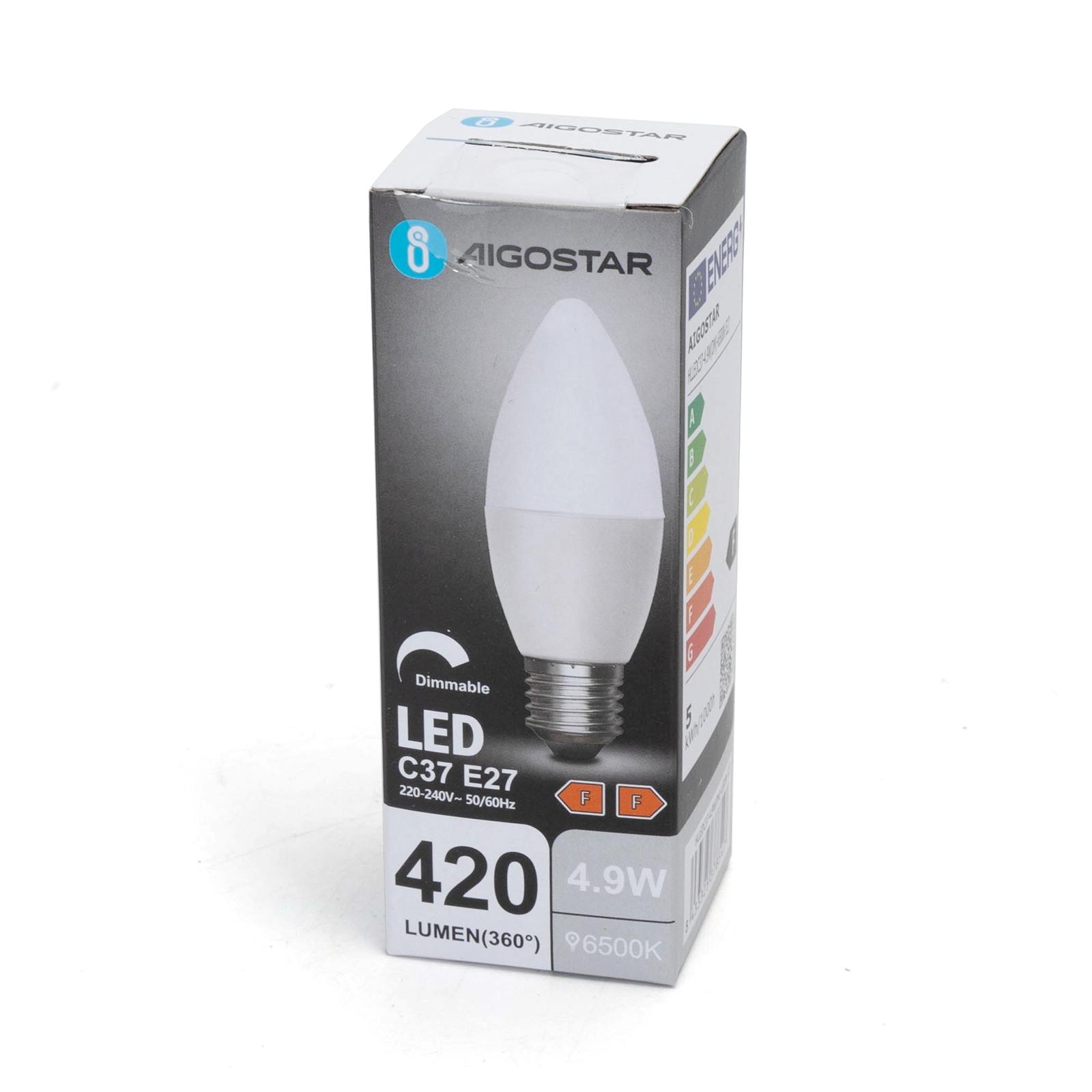 Ściemnialna żarówka LED C37 E27 4,9W 6500K