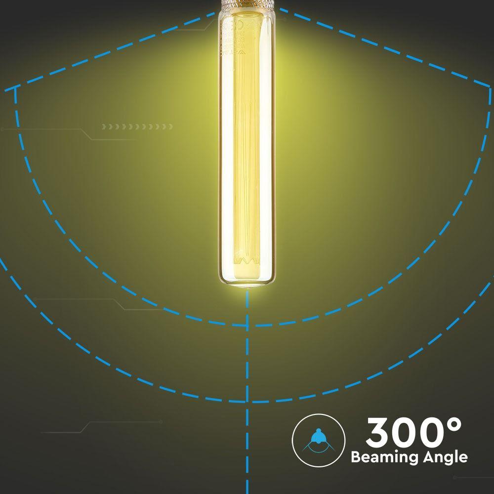 2W T30 Żarówka LED Filament, Klosz Bursztynowy, Barwa:1800K, Trzonek:E27, VTAC, SKU 7473