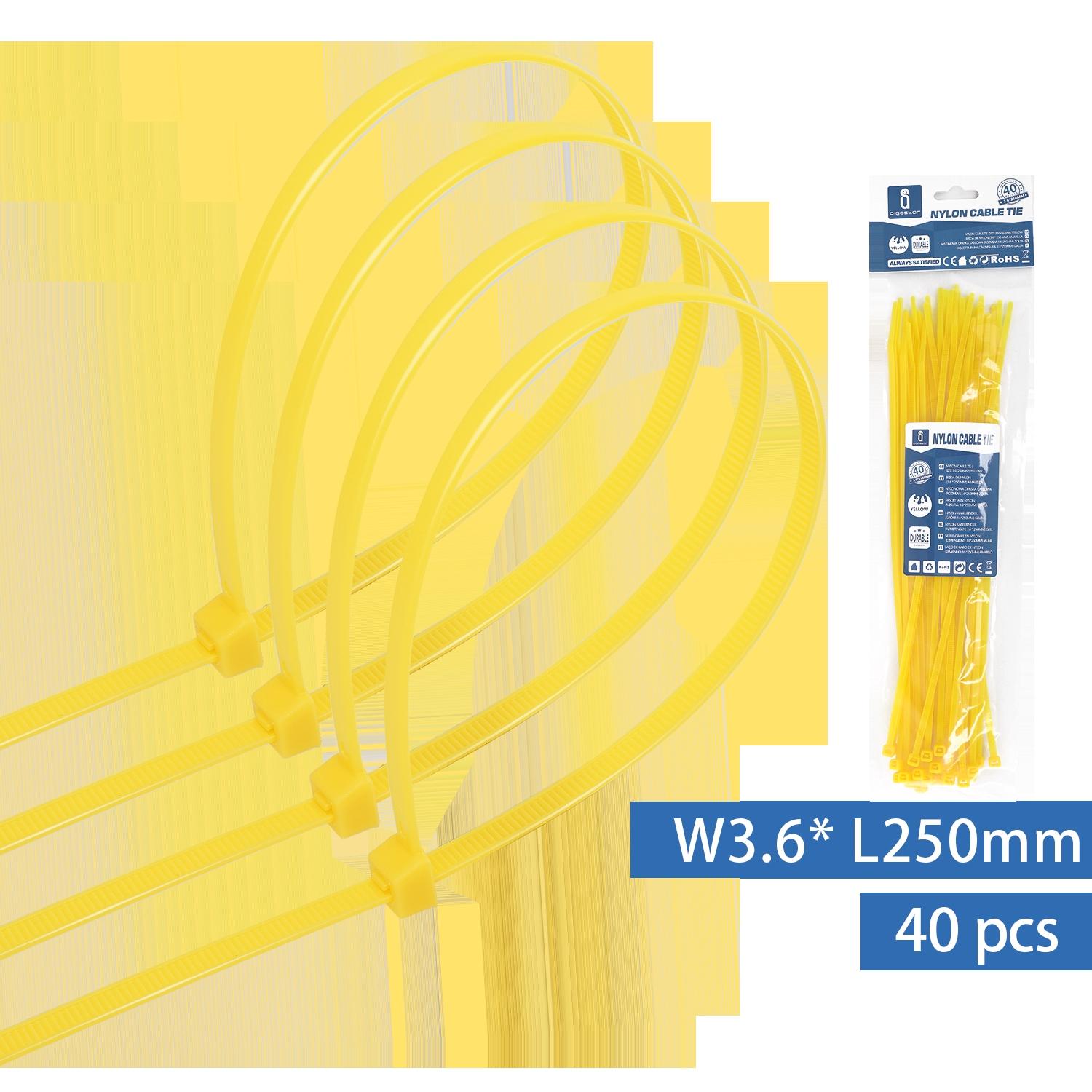 Nylon Cable Ties W3.6*L250mm Yellow