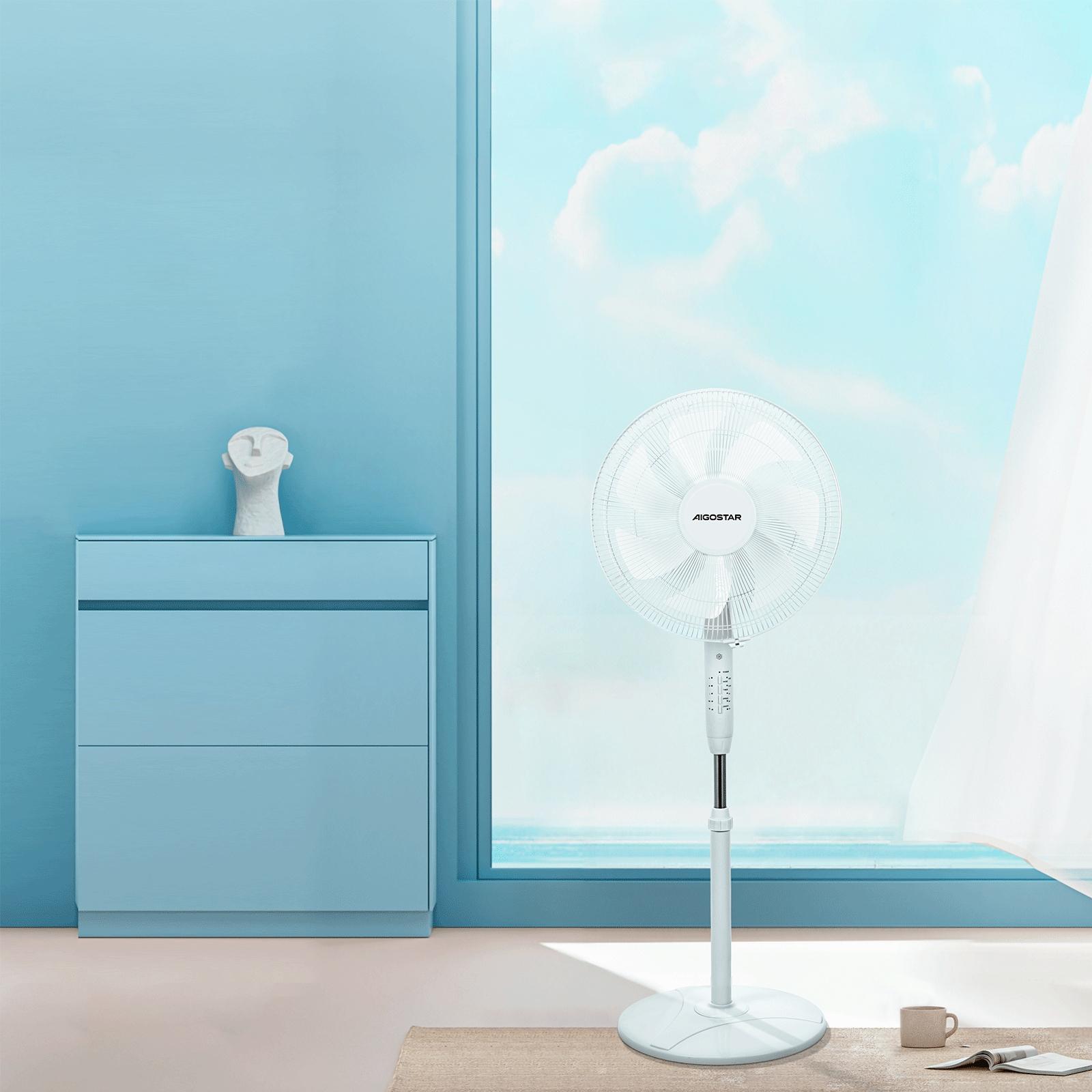 7-blade stand fan with remote control