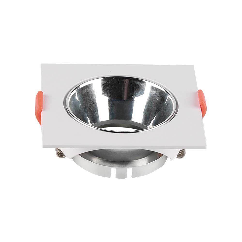 VT-932 GU10 FITTING SQUARE WHITE FRAME+CHROME REFLECTOR