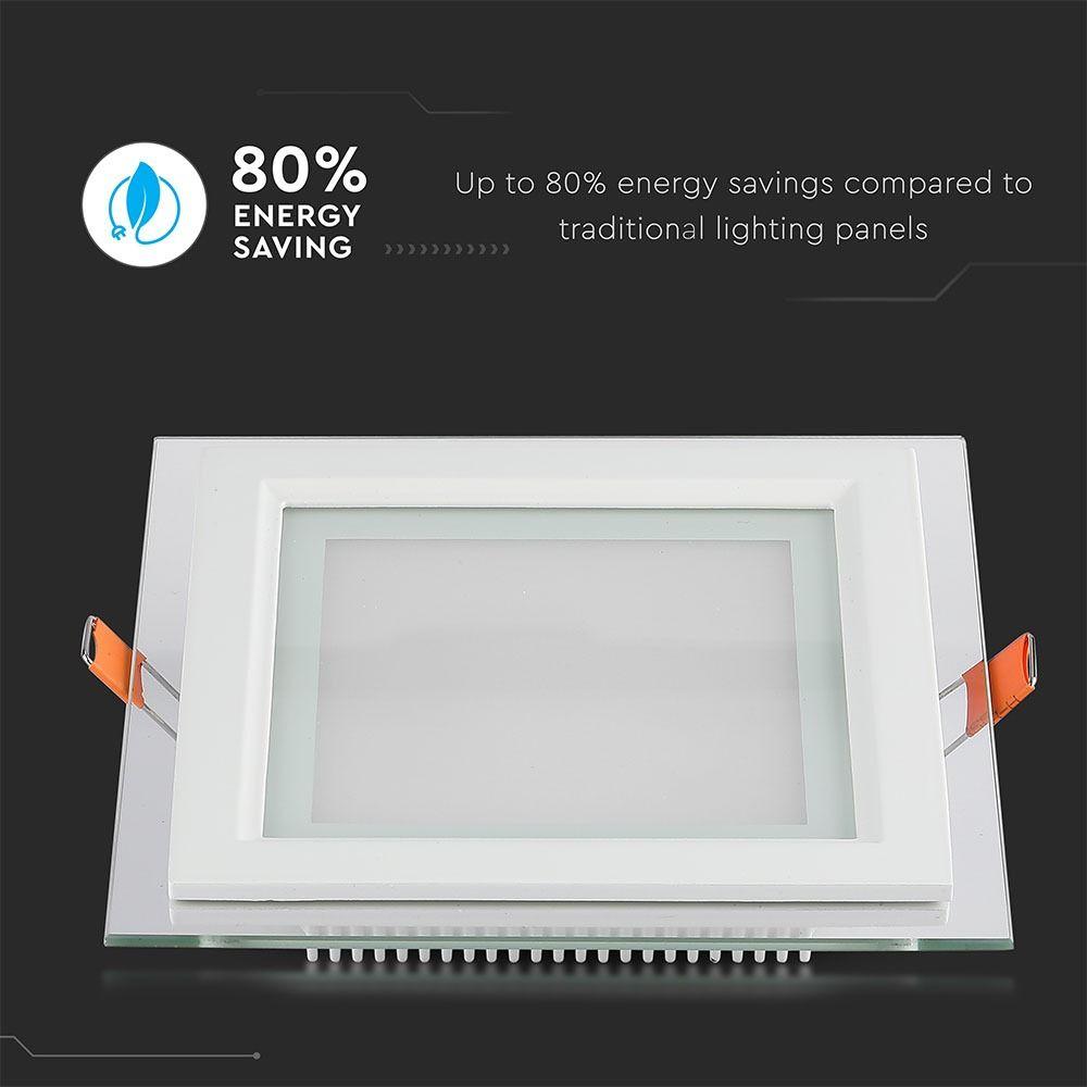 6W Panel LED, Barwa:6400K , Kwadratowa, VTAC, SKU 4737